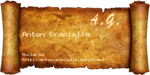 Anton Graciella névjegykártya